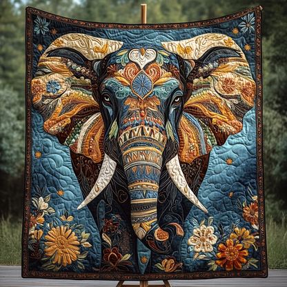 Pachyderm Patterns Quilted Blanket