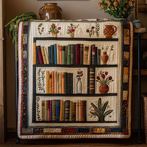 Pages in Bloom Quilted Blanket