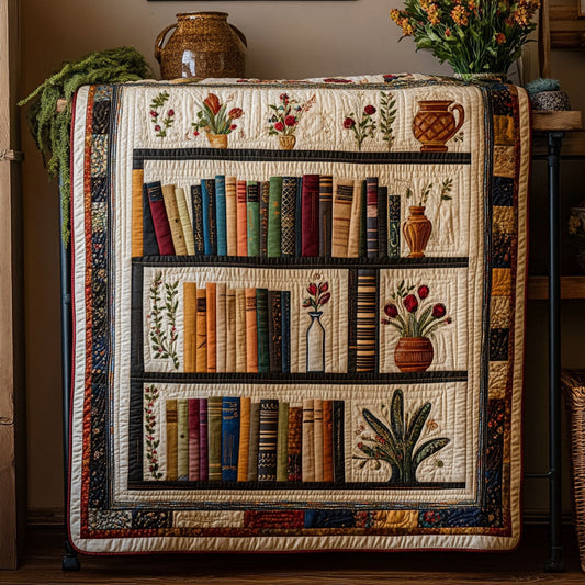 Pages in Bloom Quilted Blanket