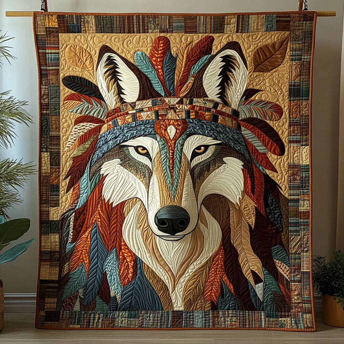 Painted Wilderness Quilted Blanket