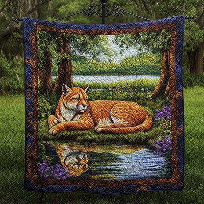 Panther Reflection Quilted Blanket