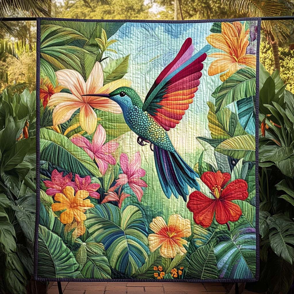 Paradise Flight Quilted Blanket