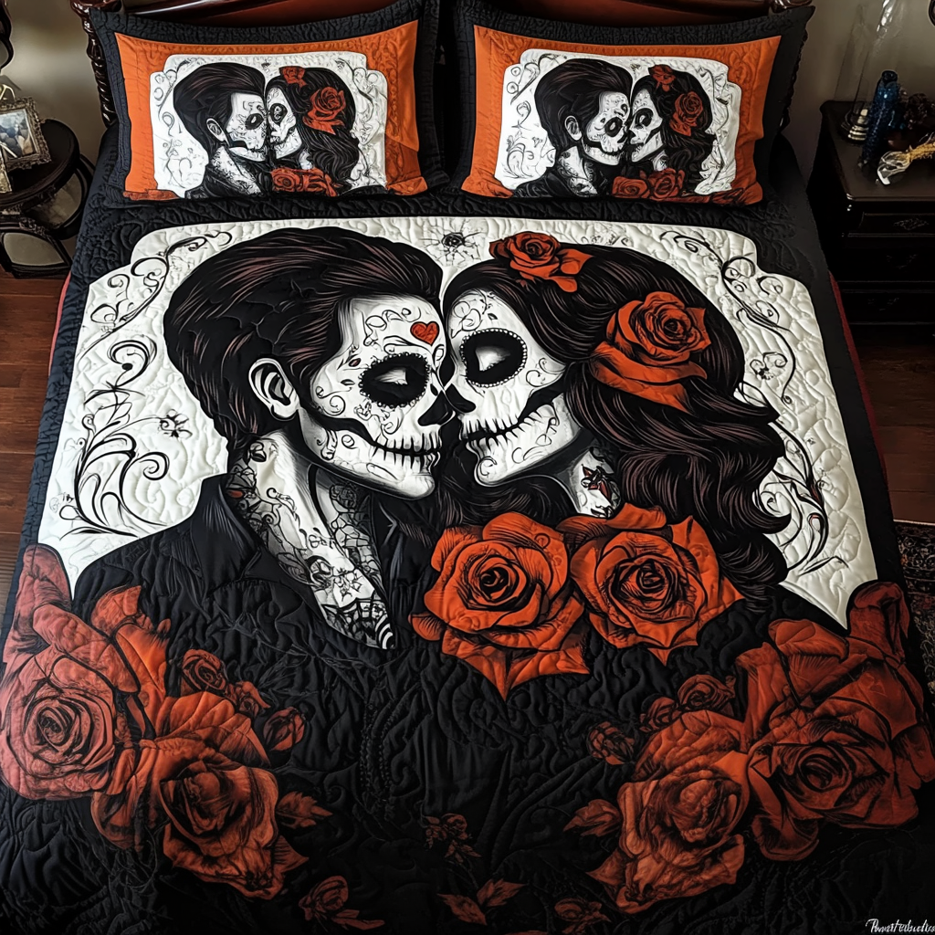 Passion Beyond Death 3-Piece Quilted Bedding Set