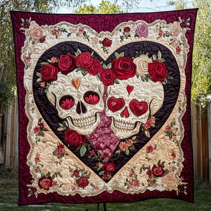 Passion Bloom Quilted Blanket