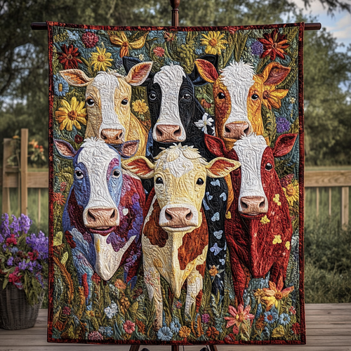 Pasture Beauty Quilted Blanket