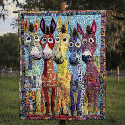 Whimsical Farm Animal Quilted Blanket
