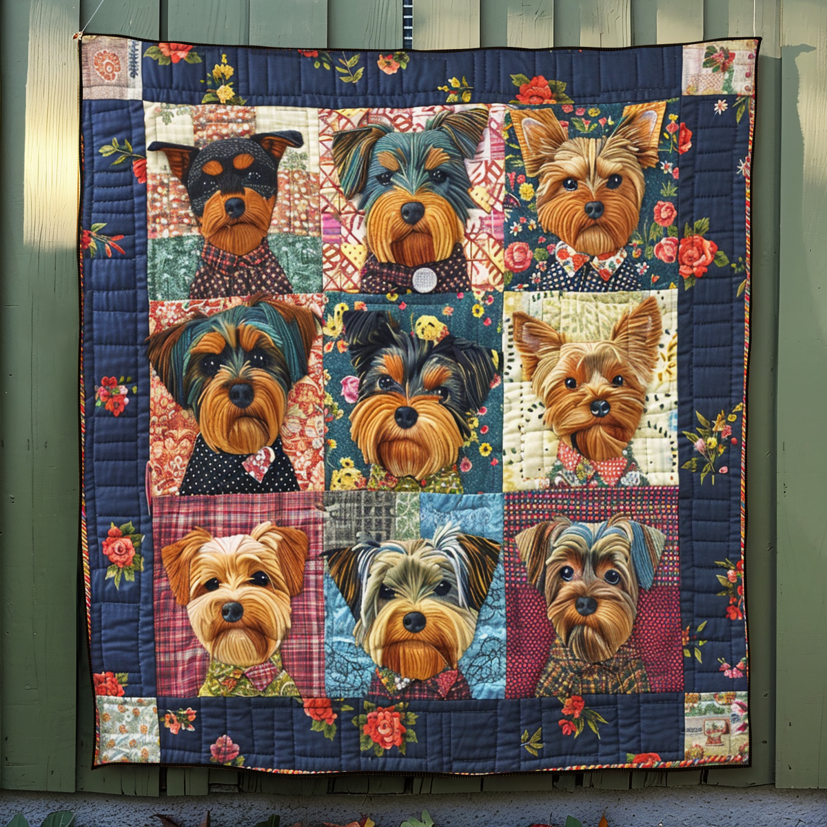 Patchwork Pups Quilted Blanket