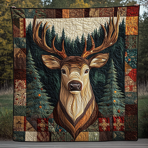 Patchwork Buck Quilted Blanket