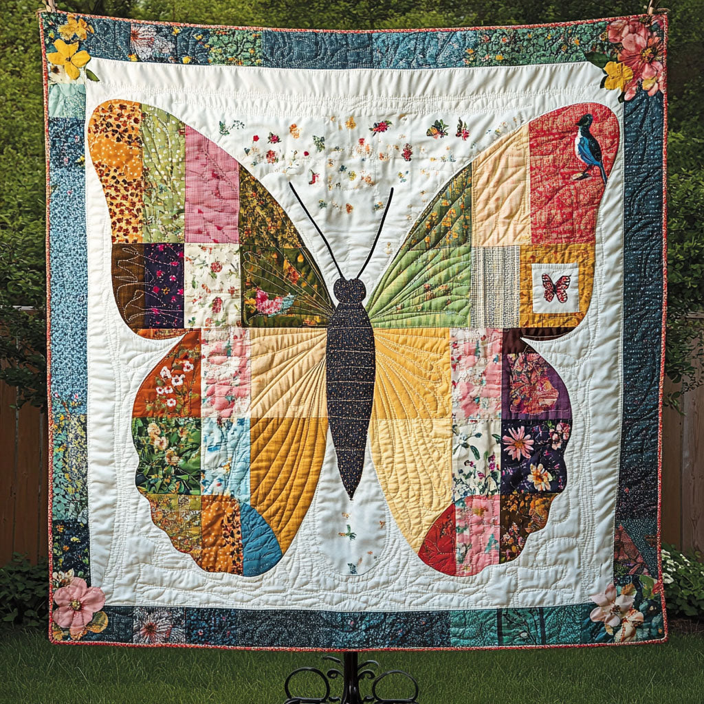 Patchwork Flight Quilted Blanket