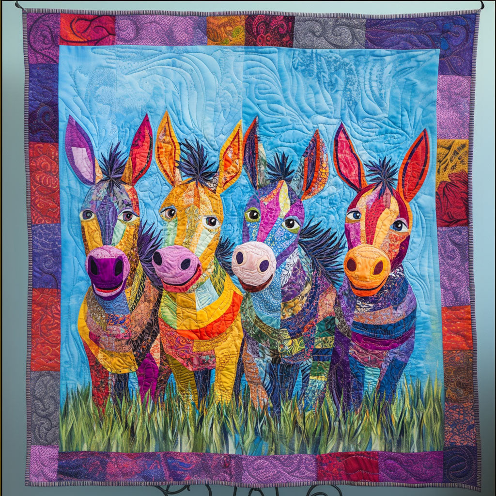 Patchwork Herd Quilted Blanket