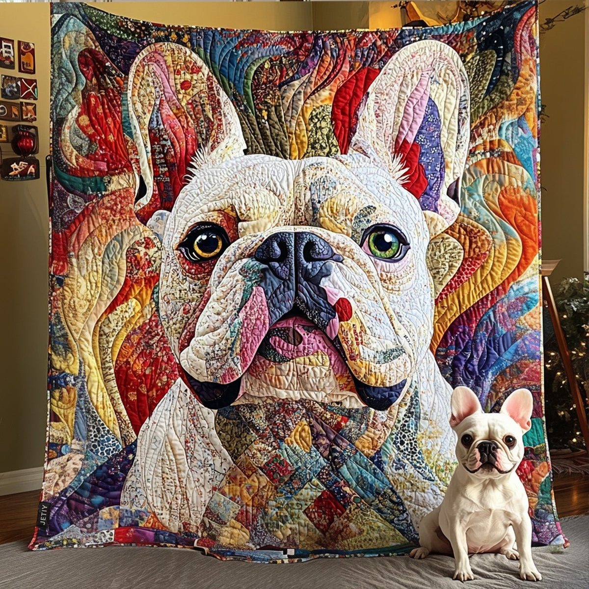 Patchwork Pup Perfection Quilted Blanket