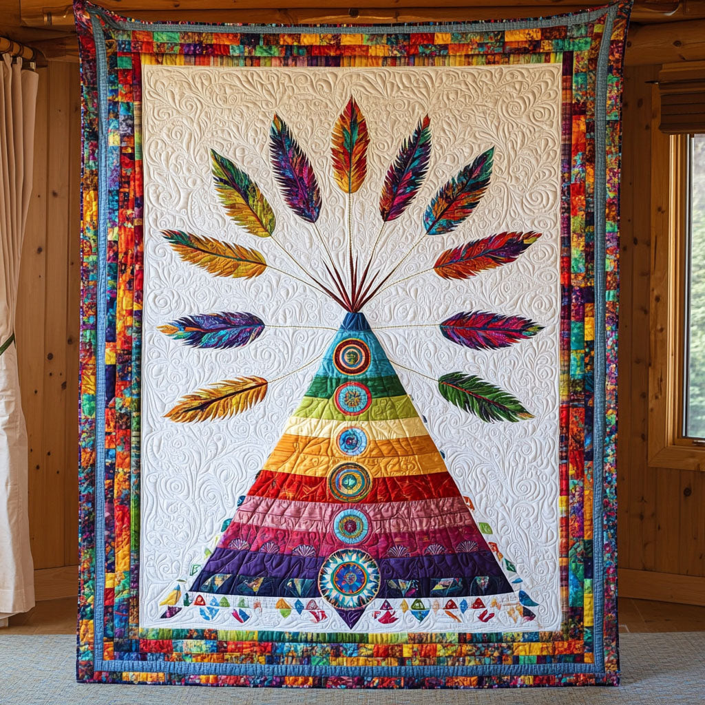 Path of the Ancestors Quilted Blanket