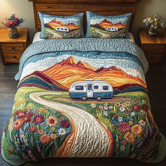 Pathfinder Road 3-Piece Quilted Bedding Set