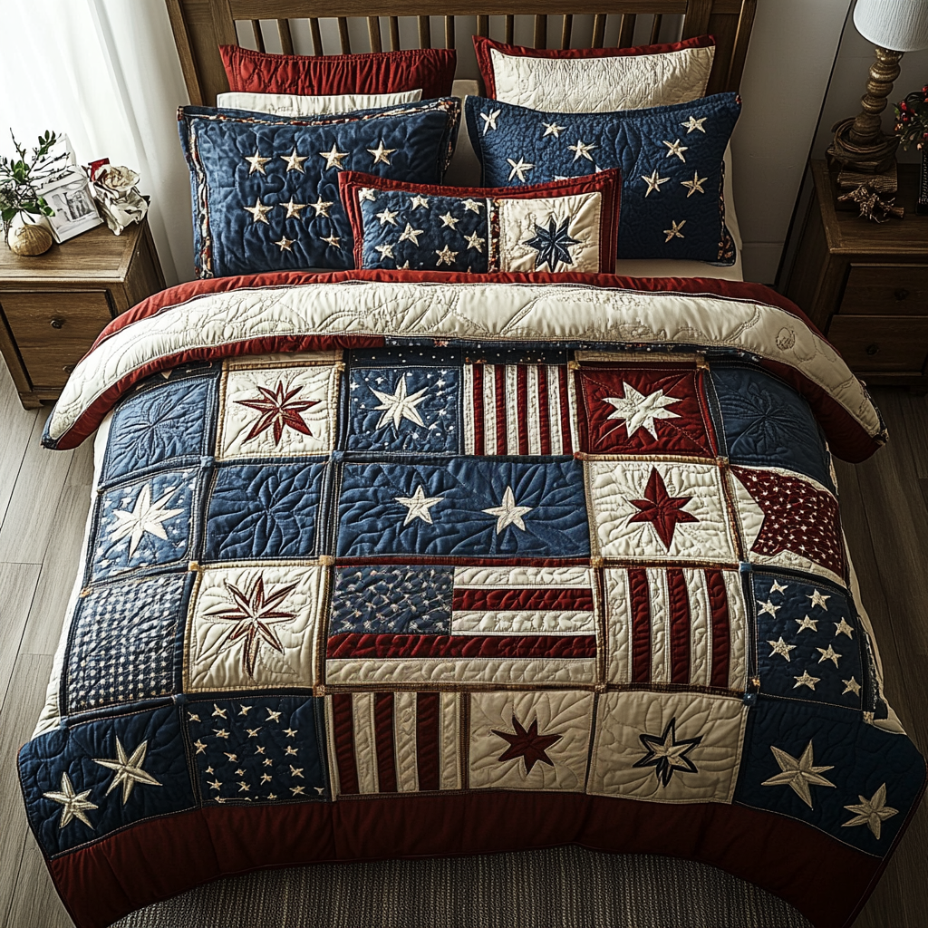 Patriot Dream 3-Piece Quilted Bedding Set