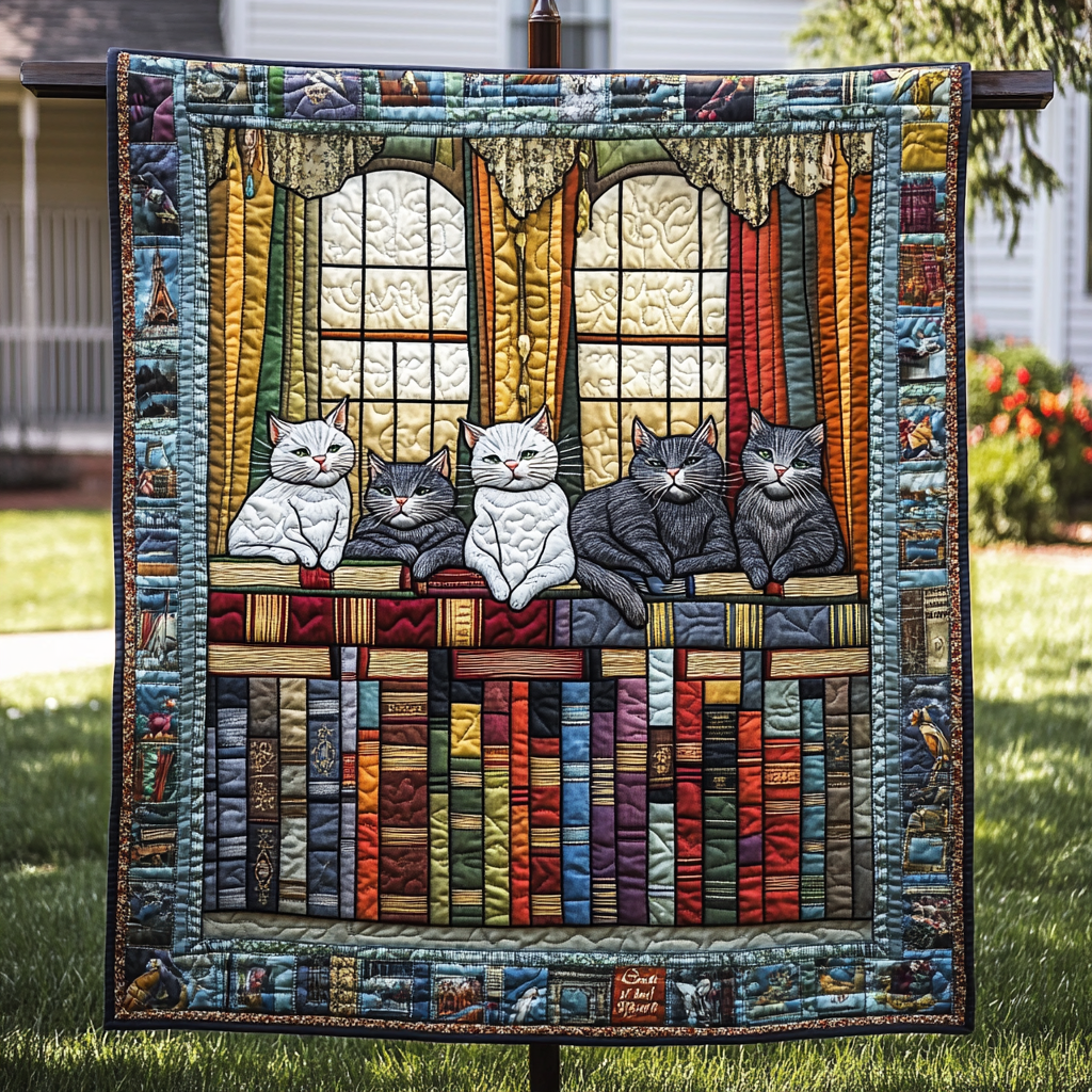 Paws and Pages Quilted Blanket