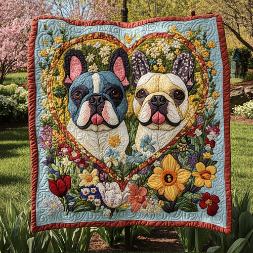 Paws in Bloom Quilted Blanket