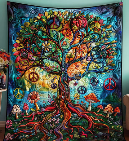 Peace Of Life Quilted Blanket