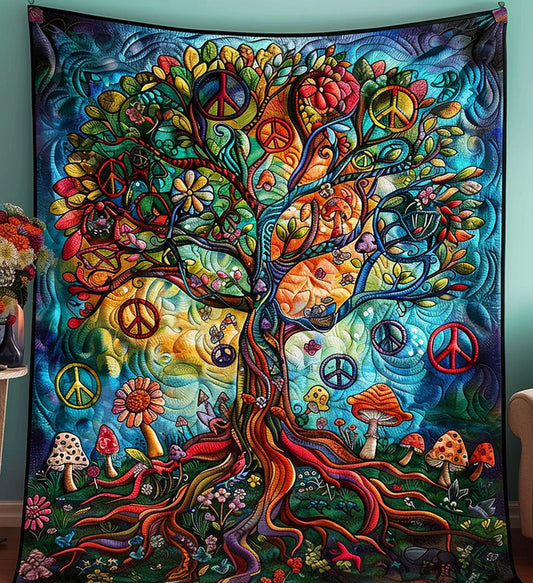 Peace Of Life Quilted Blanket
