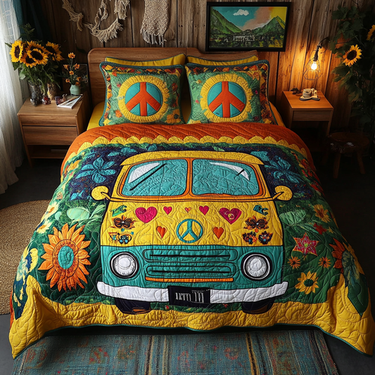 Peace Rider 3-Piece Quilted Bedding Set