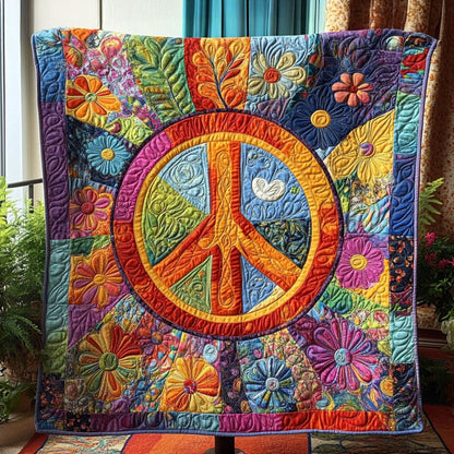 Peaceful Blossom Quilted Blanket