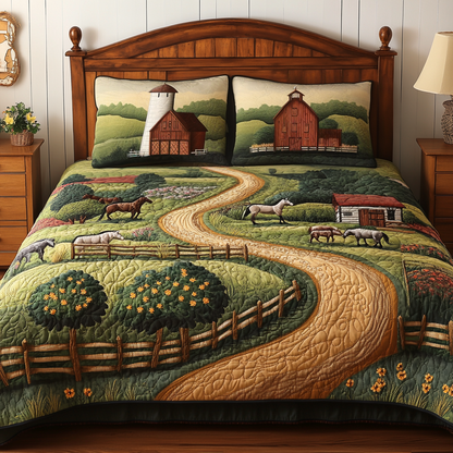 Peaceful Pastures 3-Piece Quilted Bedding Set