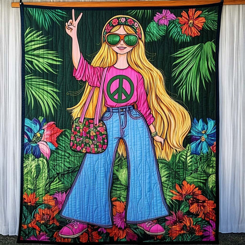 Peaceful Vibes Quilted Blanket