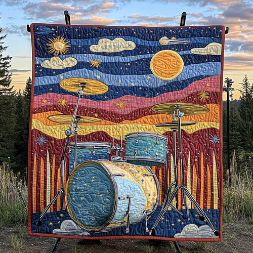 Percussion Paradise Quilted Blanket