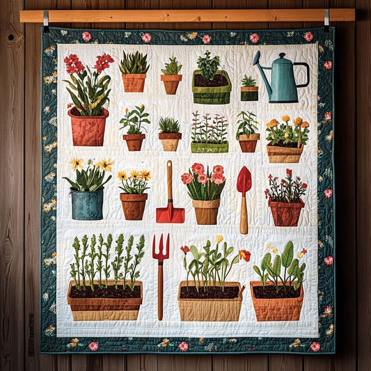 Petal Harvest Quilted Blanket