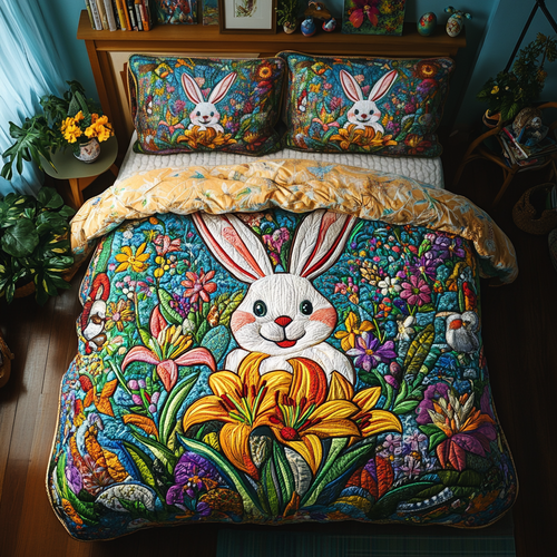 Petal Plush 3-Piece Quilted Bedding Set