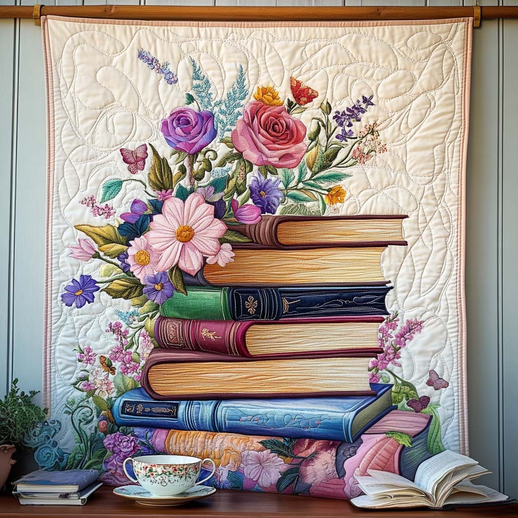 Petals Of Wisdom Quilted Blanket