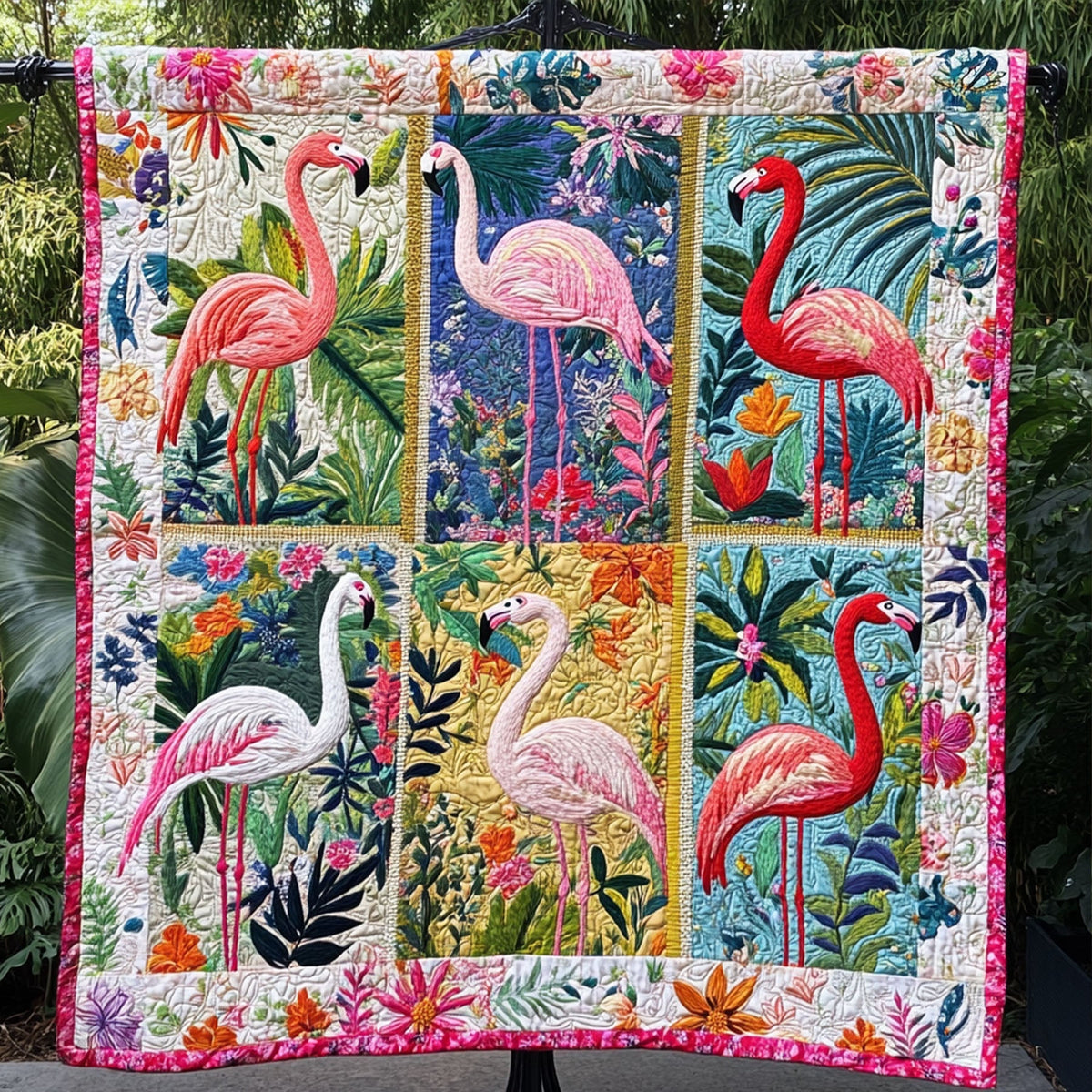 Pink Elegance Quilted Blanket