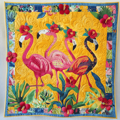 Flamingo Quilted Blanket