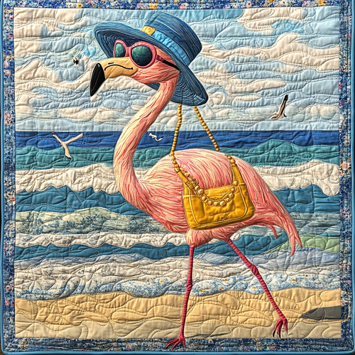 Pink Horizon Quilted Blanket