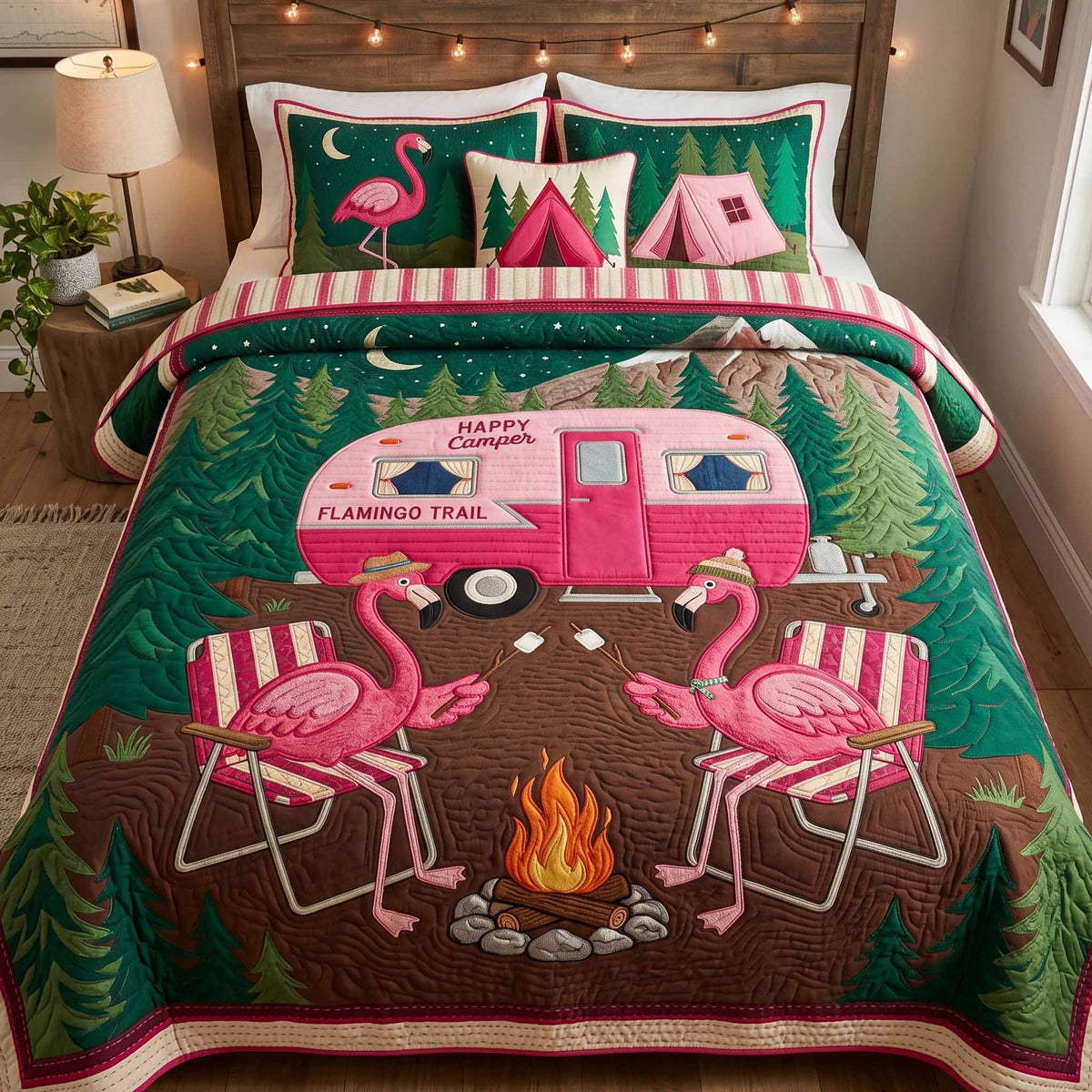 Camping 3-Piece Quilted Bedding Set