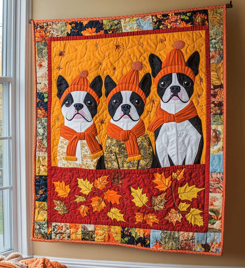 Playful Boston Quilted Blanket