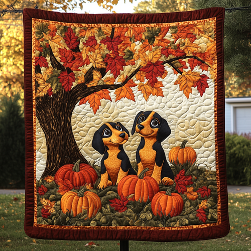 Playful Pup Parade Quilted Blanket