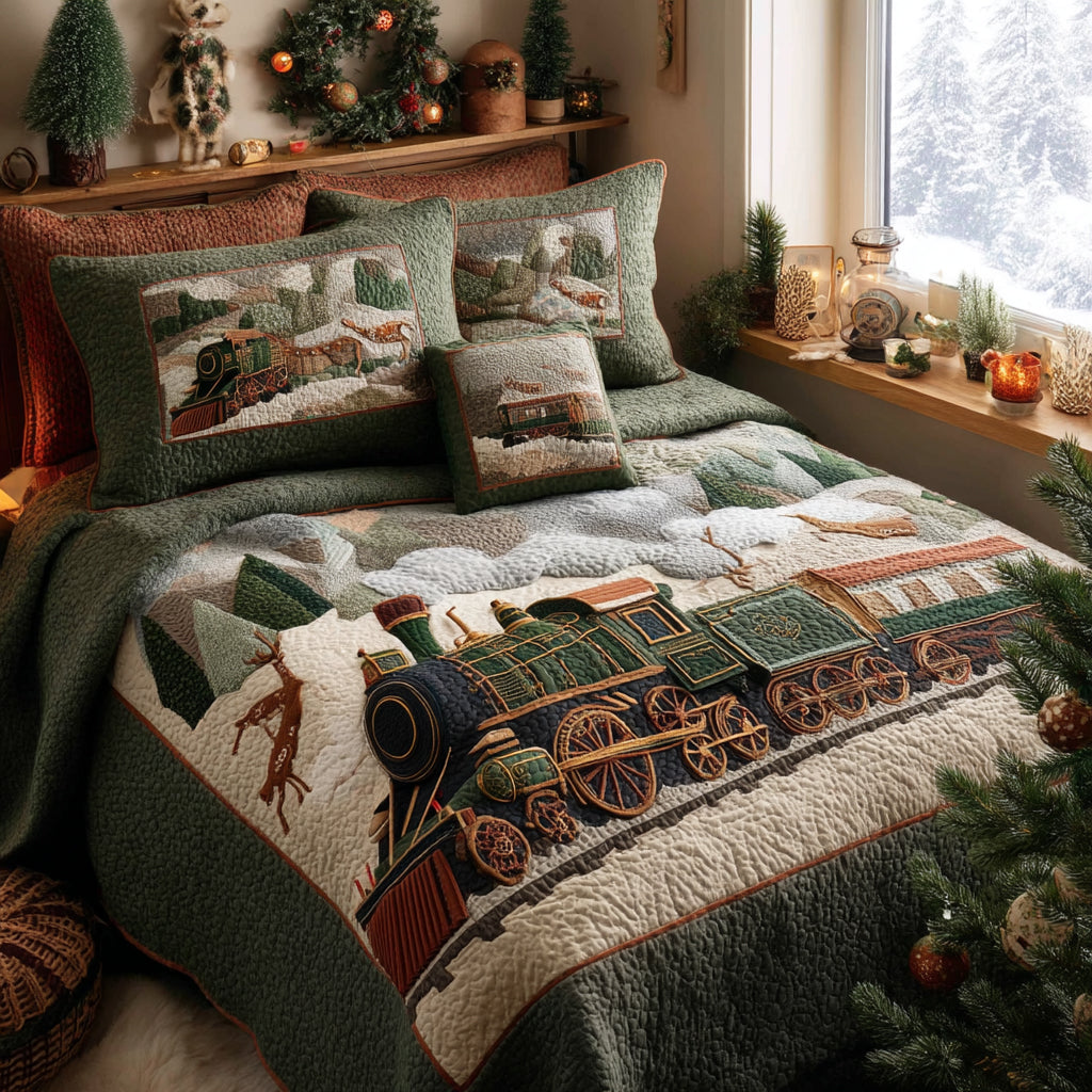 Polar Journey 3-Piece Quilted Bedding Set