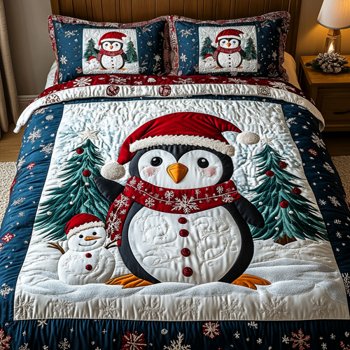 Polar Pals 3-Piece Quilted Bedding Set