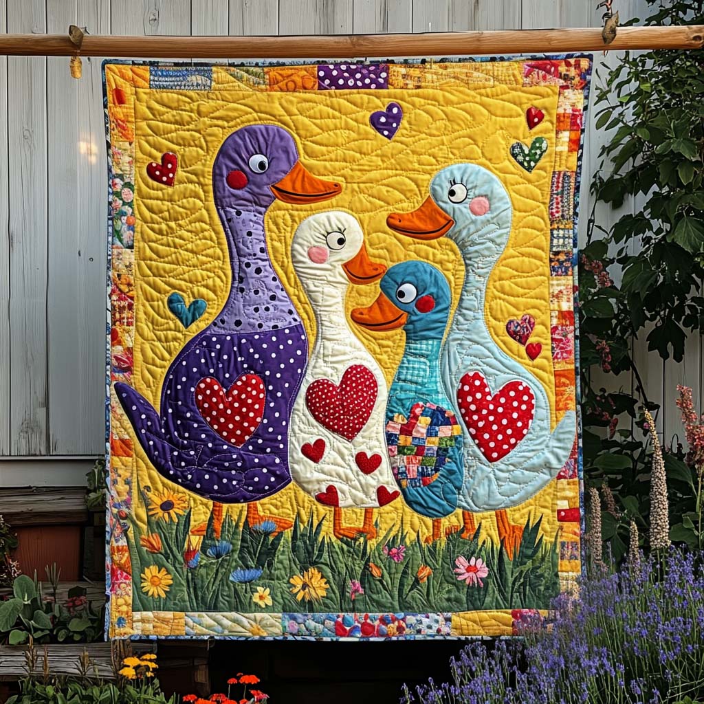 Polka Dot Love Quilted Blanket