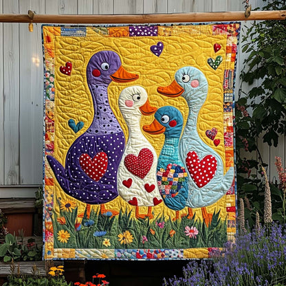 Polka Dot Love Quilted Blanket