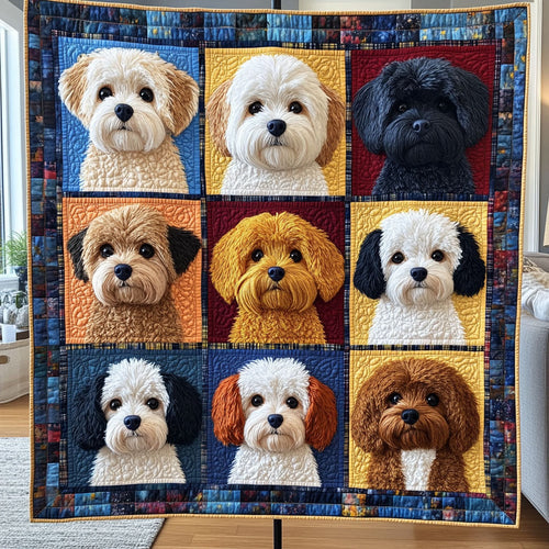Pooch Portraits Quilted Blanket