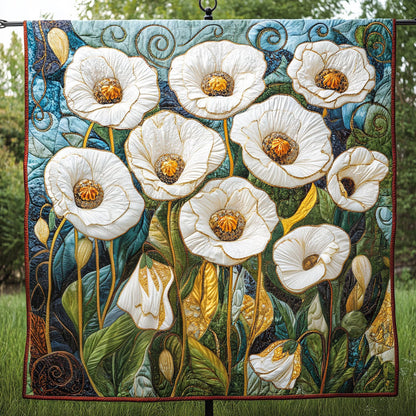 Poppy Serenity Quilted Blanket