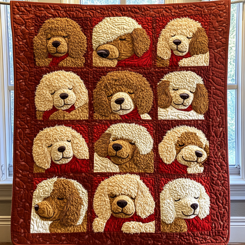 Posh Poodle Quilted Blanket