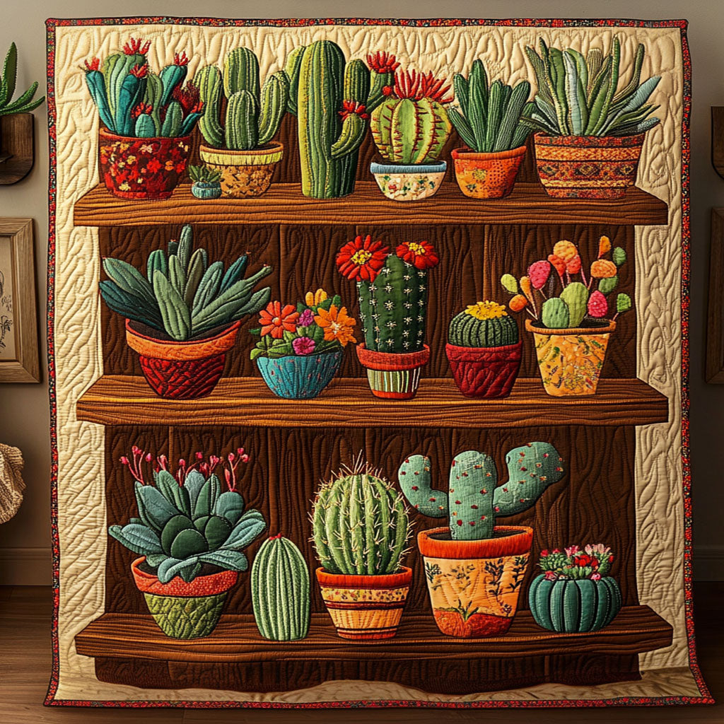 Potted Beauty Quilted Blanket