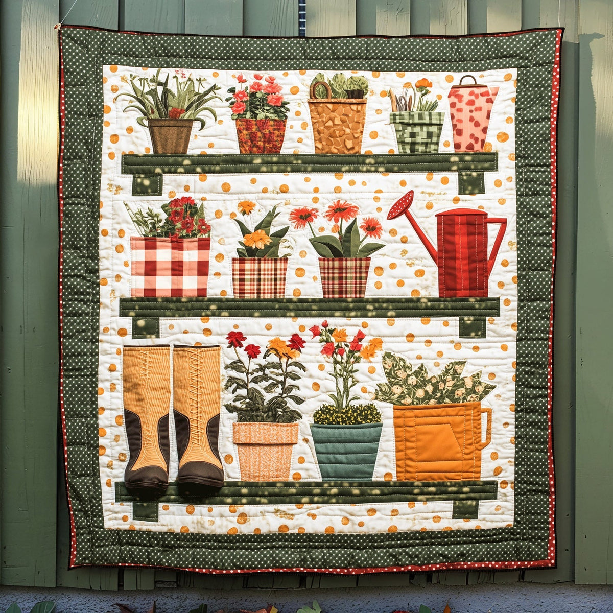 Potted Paradise Quilted Blanket