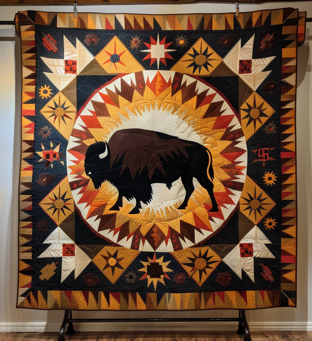 Prairie Monarch Quilted Blanket