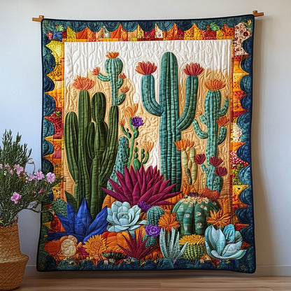 Prickly Perfection Quilted Blanket