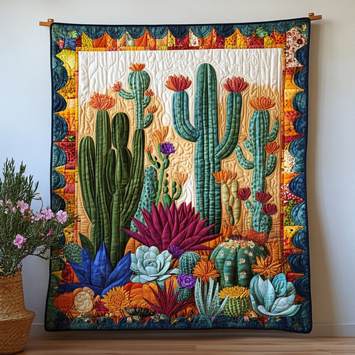 Prickly Perfection Quilted Blanket