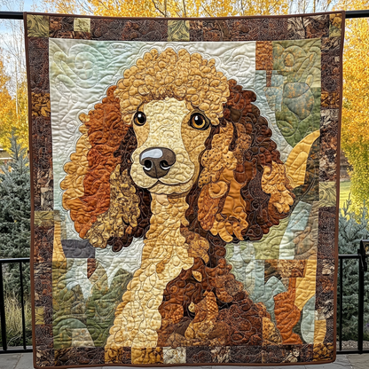 Primped Poodle Quilted Blanket