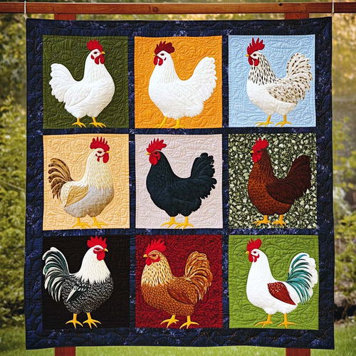 Proud Pecking Order Quilted Blanket